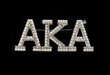 AKA Pearl and Rhinestone Lapel Pin