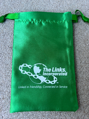 The Links, Inc Satin Jewelry Bag (4"x 6") (Set of 10)