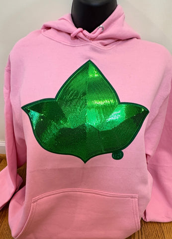 Shiny Sequins Ivy Pink Hoodie