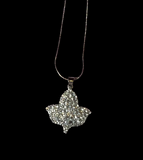 Pure Rhinestone Ivy Pendant Chain Necklace - Clearance