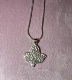 Pure Rhinestone Ivy Pendant Chain Necklace - Clearance