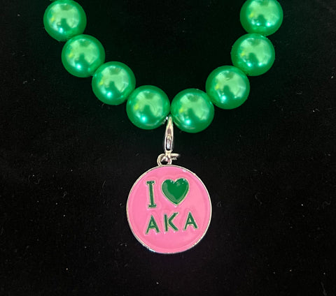 Pink&Green Love AKA Pearl Bracelet